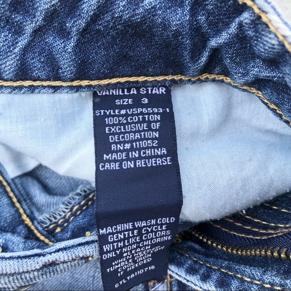 Vanilla Star Light Wash Distressed Mini Jean Skirt - Picture 5 of 5